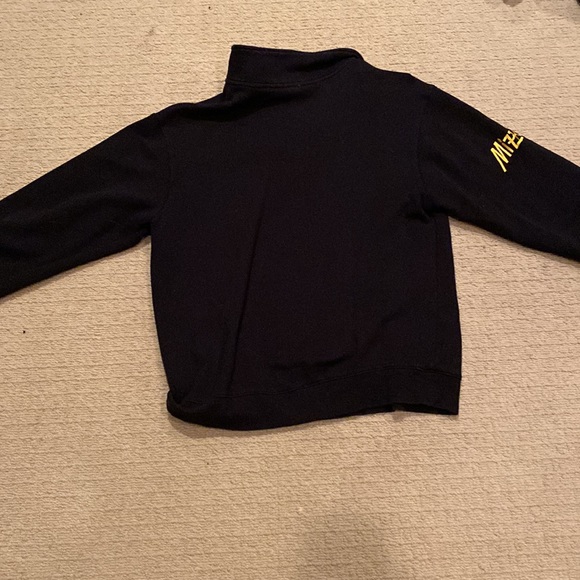 Men’s 1/4 Zip Mizzou Sweatshirt, Grey on Collar, XL, Black with Gold writing. - Picture 8 of 9